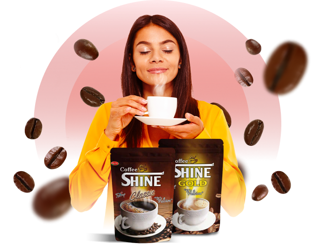 Shine hot coffee that warms your heart